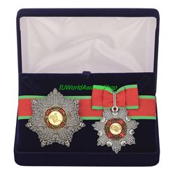 badge and star of the order of the medjidie in a gift box. ottoman empire. dummies, copies