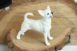 figurine chihuahua porcelain handmade statuette