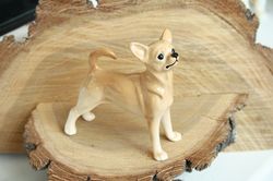 figurine chihuahua porcelain handmade statuette