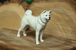 figurine Akita inu dog porcelain statuette