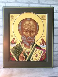 nicholas the wonderworker | nicholas | hand-painted icon | christian icon | christian | orthodox icon | byzantine icon