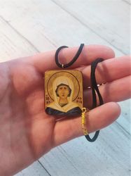 saint daria | icon pendant | icon necklace | wooden pendant | jewelry icon | orthodox icon | christian saint