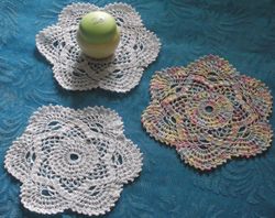 napkins "flower". knitted napkins. hook. set of napkins 2 pieces.