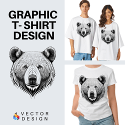 bear design t-shirt. digital t-shirt. logo t-shirt. vectort-shirt. graphics t-shirt.