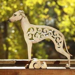 figurine italian greyhound, statue made of wood (mdf), hand-painted