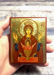 theotokos inexhaustible cup | mother of god | virgin mary | christian saints | religious gift | hand painted icon