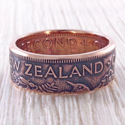 coin ring (new zealand) copper bird