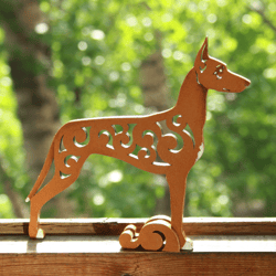 statuette pharaoh hound, figurine made of wood