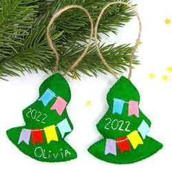 christmas tree, ornament for christmas decor, custom personalized green christmas tree, holiday decorations