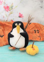 Plush soft penguin toy- Halloween decor, funny gift for friend