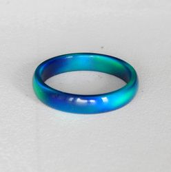 black narrow opal ring. solid opal ring. synthetic opal ring. black ring as a gift.