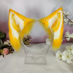 yellow cat ears headband