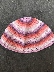 bucket crocheted hat, womens sun bonnet