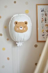 interior textile balloon "bear"  punch needle