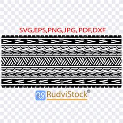 polynesian band tattoo. tattoo svg, tribal svg, polynesian seamless tattoo tribal border