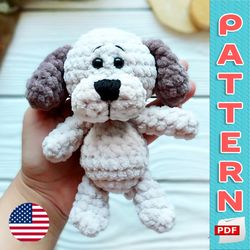 puppy crochet pattern, amigurumi dog plush toy