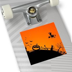 cool square halloween vinyl decal 5x5 inch