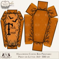 halloween coffin box | candy box printable avadcb1s