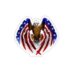 cool vinyl decal 5x5 inch eagle print