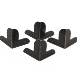 4pcs decorative antique corner protectors guard for jewelry chests wooden box corner triple 24x24x24mm