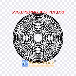 tattoo svg. polynesian samoan tribal tattoo circle design