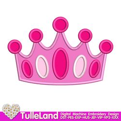 princess crown tiara foe girl design applique for machine embroidery