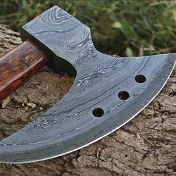 handmade damascus steel hatchet tomahawk hunting viking axe