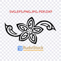 tattoo svg. polynesian flower maori tattoo tribal pattern