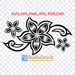 tattoo svg. polynesian flowers koru tattoo tribal pattern