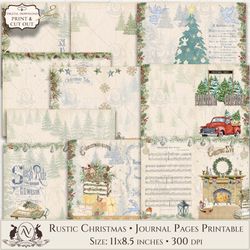 rustic christmas | junk journal pages printable avadjpx6s