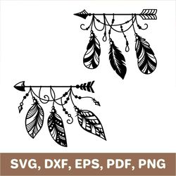 boho arrow svg, boho arrow clipart, boho arrow png, boho arrow clip art, boho arrow dxf, boho arrow cut file, cricut