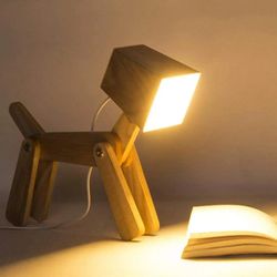 wooden study lamp table lamp