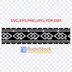 tattoo svg. polynesian maori seamless border pattern