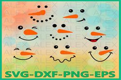 snowman face svg, snowman svg, christmas snowman face svg