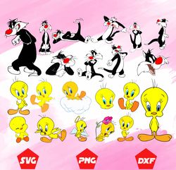 looney tunes bundle svg, looney tunes svg, baby looney svg, taz svg, daffy svg, bugs bunny svg, tweety svg,sylvester svg