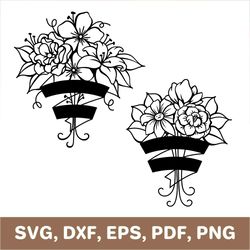 bouquet with ribbon svg, bouquet of flowers template, bouquet dxf, bouquet png, bouquet laser cut, bouquet cut file