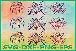 fireworks svg, 4th of july svg, fireworks monogram svg