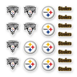 pittsburgh steelers stickers set of 20 decals by 1.5 inches vinyl die cut car