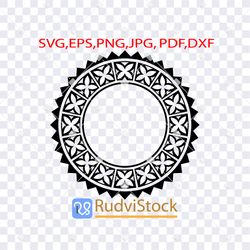 tattoo svg. polynesian circle border tattoo pattern design