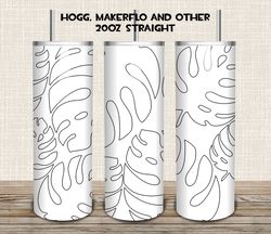 monstera burst tumbler template 20oz skinny / 27