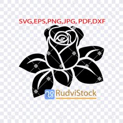 tattoo svg. rose flower tribal design