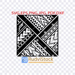 Tattoo Svg. Polynesian Samoan tribal tattoo background