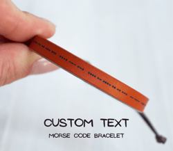 custom morse code bracelet, personalized bracelet, friendship bracelet, best friend gifts, leather bracelet, best friend