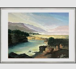 holy land wall art modern artwork landscape 12 by 16 inches original acrylic painting hand painted