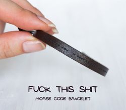 fuck this shit leather bracelet, best friend gifts, friendship bracelet, profanity bracelet, funny gift, christmas gift