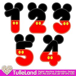 mouse number one two three four five oh toodles, i'm 1 i'm 2 i'm 3 i'm 4 i'm 5 design applique for machine embroidery