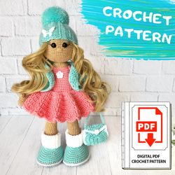 crochet doll pattern detailed pdf amigurumi toy tutorial