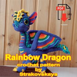 tutorial: rainbow dragon crochet pattern