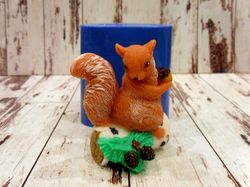 Squirrel with a nut 2 - silicone mold