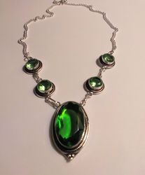 stunning 925 sterling silver peridot necklace